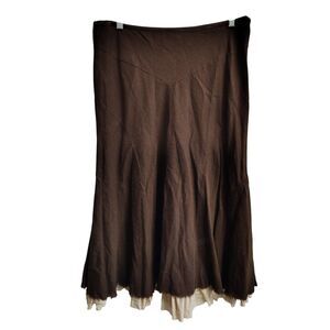 Christopher & Banks Women's Large Brown Ombre Maxi Skirt